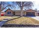 Charming ranch-style home with brick and siding exterior, mature tree, and attached garage at 1376 S Zephyr Ct, Lakewood, CO 80232