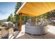 A spacious outdoor deck features a grill, outdoor seating and scenic views at 2120 Gross Dam Rd, Golden, CO 80403