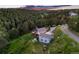 Aerial view of a beautiful home nestled among lush trees, with a winding driveway and picturesque surroundings at 812 Aspen Rd, Golden, CO 80401