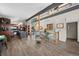 Spacious living area with vaulted ceilings, skylights, hardwood floors, and staircase at 812 Aspen Rd, Golden, CO 80401