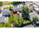 Aerial shot of a backyard featuring a well-maintained lawn, a shed, tasteful landscaping, and a privacy fence at 1955 Ingalls St, Lakewood, CO 80214
