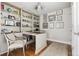 Bright home office with built-in bookcases and desk at 1411 Wynkoop St # 806, Denver, CO 80202