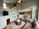 Open living room with vaulted ceilings and fireplace at 23080 York Ave, Parker, CO 80138
