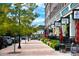 Charming street view lined with shops, restaurants, and greenery, perfect for a leisurely stroll and outdoor dining at 22070 Day Star Dr, Parker, CO 80138