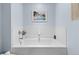 Bright and white bathroom with a soaking tub at 1438 Little Raven St # 310, Denver, CO 80202