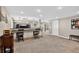 Spacious finished basement area with a bar, recessed lighting, and ample space for entertaining at 34827 E 7Th Ave, Watkins, CO 80137