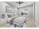 Relaxing bedroom with a comfortable bed, large windows, and a neutral color palette at 7611 Copper Sky Ct, Castle Pines, CO 80108