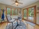 Cozy breakfast nook with natural light and access to the backyard at 31412 N Bermuda Dunes Dr, Evergreen, CO 80439
