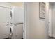 Convenient laundry room area with a stackable washer and dryer set at 14000 Winding River Ct # T3, Broomfield, CO 80023