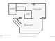 Basement floor plan featuring a bathroom and the dimensions of the finished basement areas at 9714 Chanteclair Cir, Highlands Ranch, CO 80126