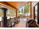 Covered deck, wood floors, and great views at 378 Juniata Cir, Breckenridge, CO 80424
