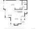 First-floor plan featuring a kitchen, dining area, living room, foyer, and porch at 2364 S Harlan St, Lakewood, CO 80227