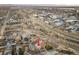 Aerial view of the home, showing its location in a residential area at 1047 Meade St, Denver, CO 80204
