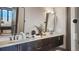 Modern bathroom featuring double vanity, sleek fixtures, and contemporary design elements at 310 N Fuller Placer Rd, Breckenridge, CO 80424