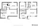 Two-story floor plan showing dimensions of the living spaces, bedrooms, kitchen, and bathrooms at 3285 S Delaware St, Englewood, CO 80110