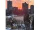 Scenic view of city with a sunrise and tall pines and snow at 1200 N Humboldt St # 1406, Denver, CO 80218