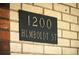 Close-up of the address plaque that reads '1200 Humboldt St' at 1200 N Humboldt St # 1406, Denver, CO 80218