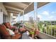 Comfortable terrace with cozy seating to enjoy the views of the city and golf course at 1200 N Humboldt St # 1406, Denver, CO 80218