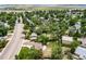 A beautiful neighborhood is captured from above, featuring tree-lined streets, well-kept lawns, and houses at 8051 S Kendall Blvd, Littleton, CO 80128