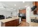 Spacious kitchen island with granite countertops and stainless steel appliances at 2558 Northview Pl, Castle Rock, CO 80104