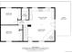 Floor plan shows two bedrooms, one bath, living room, eat-in kitchen, hall, and deck at 54 Zaza Ln, Evergreen, CO 80439