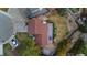 Overhead aerial view of a single Gathering home with mature trees and a nice backyard at 6508 E Euclid Pl, Centennial, CO 80111