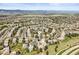 Aerial view of a home in a neighborhood known for its beautiful surroundings and access to outdoor activities and mountain views at 3928 Miners Candle Dr, Castle Rock, CO 80109