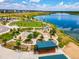 Aerial view showcasing the playground and green spaces within the community at 12846 Palisade St, Mead, CO 80504