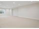 Finished basement with neutral carpet and plenty of open space at 8015 Parnassus Pl, Castle Rock, CO 80108