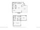 Two-story floor plan of a townhouse at 7995 E Mississippi Ave # J1, Denver, CO 80247