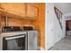 Laundry room with modern LG washer and dryer at 7995 E Mississippi Ave # J1, Denver, CO 80247