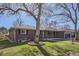 Charming brick home featuring manicured lawn, mature tree, and inviting walkway to front door at 2674 S Krameria St, Denver, CO 80222