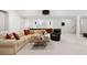 Spacious basement with recessed lighting, a projector screen, comfortable seating, and built-in cabinets at 510 Castle Pines Dr, Castle Rock, CO 80108