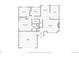 First floor plan showing layout of bedrooms, kitchen, living room, and garage at 7466 E Long Cir, Centennial, CO 80112