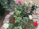 The rose garden has a variety of colorful roses at 7466 E Long Cir, Centennial, CO 80112