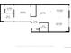 Detailed floor plan showcasing the layout of the apartment and room dimensions at 410 Acoma St # 518, Denver, CO 80204