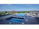 Rooftop pool and hot tub area providing stunning views of the city skyline at 410 Acoma St # 518, Denver, CO 80204