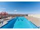 Inviting rooftop pool with mountain views and outdoor seating at 410 Acoma St # 518, Denver, CO 80204