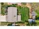 Aerial view of the home showcasing the roof, backyard, and surrounding landscape at 15909 E Ford Pl, Aurora, CO 80017