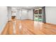 Hardwood floors and sliding glass doors to the backyard create a bright, inviting living space at 15909 E Ford Pl, Aurora, CO 80017