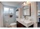 Bright bathroom featuring a modern sink and fixtures at 737 La Farge Ave, Louisville, CO 80027