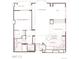 Floor plan showcasing the layout of the unit C2 with multiple rooms at 8100 E Union Ave # 310, Denver, CO 80237