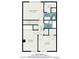 Second floor floorplan showing two bedrooms and two bathrooms with dimensions at 2016 W 101St Ave, Thornton, CO 80260