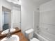 Bathroom featuring a vanity with mirror and shower with bathtub at 12713 Leyden St # E, Thornton, CO 80602