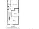 Upstairs floor plan with bedrooms and bathroom; see dimensions at 1537 S Owens St # 31, Denver, CO 80232