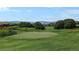 Scenic golf course view with lush green fairways, mature trees and the hillside in the background at 2059 June Ct, Castle Rock, CO 80104