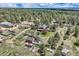 Extensive aerial view showcasing a home with various outbuildings, lush trees, and ample space in a peaceful environment at 7715 Rafter Rd, Franktown, CO 80116