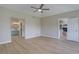 Spacious primary bedroom with ensuite bath and fireplace, offering a comfortable retreat at 34544 Columbine W Trl, Elizabeth, CO 80107