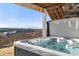Hot tub on patio with nice views at 1721 Wingfeather Ln, Castle Rock, CO 80108
