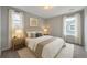 Comfortable bedroom showcasing neutral tones, plush bedding, and ample natural light through bright windows at 2538 Central Park Boulevard, Denver, CO 80238